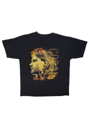 Nirvana Kurt Cobain American Rock Band Black Concert Tshirt XL Vintage Graphic T